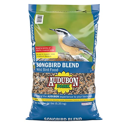 Audubon Park Songbird Blend Wild Bird Food, Bird Food for Outside Feeders, 14-Pound Bag