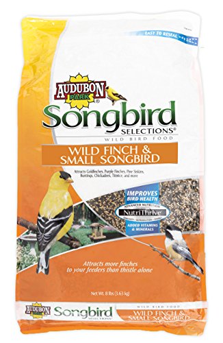 Audubon Park Songbird Selections Selections 11977 Wild Finch and Small Songbird Seed Blend, 8, 8-Pound