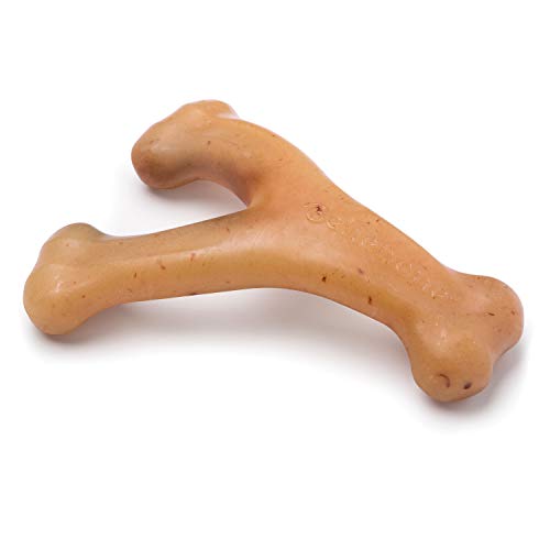 Benebone Wishbone Durable Dog Chew Toy for Aggressive Chewers, Real Chicken, Made in USA, Small, for Any breed