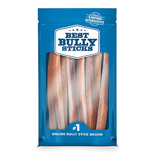 Best Bully Sticks All Natural Premium 12 Inch Jumbo Bully Sticks for Large Dogs - USA Baked & Packed - 100% Grass-Fed Beef - Single-Ingredient Grain & Rawhide Free Dog Chews - 8 Pack