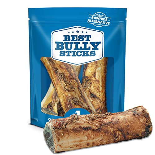 Best Bully Sticks Large Marrow Dog Bones for Aggressive Chewers - 3 Pack - USA Baked and Packaged - Grass-Fed Beef Long-Lasting 5-6" Big Bones for Dogs from