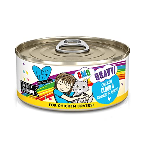 B.F.F. OMG - Best Feline Friend Oh My Gravy!, Chicken Cloud 9 with Chicken in Gravy, 5.5oz Can (Pack of 8)