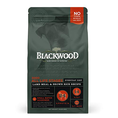 Blackwood Pet Food Blackwood Dog Food Made in USA Slow Cooked Dry Dog Food [Natural Dog Food For All Breeds and Sizes], Lamb Meal & Brown Rice Recipe, Resealable Bag To Preserve Freshness