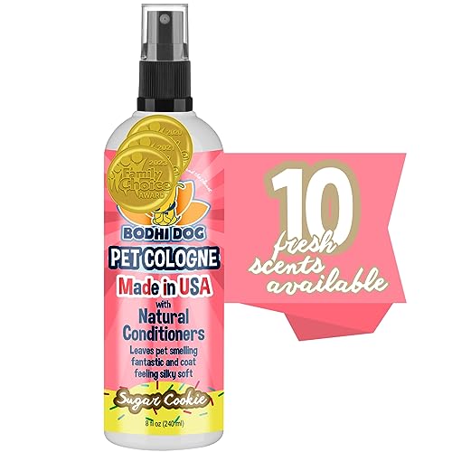 Bodhi Dog Natural Dog Cologne | Premium Scented Deodorizing Body Spray for Dogs & Cats | Neutralizes Strong Odors | Dog Perfume with Natural Dog Conditioner | Made in USA (Sugar Cookie, 8 Fl Oz)