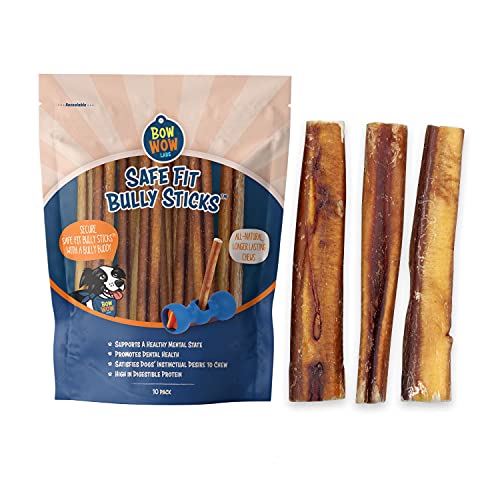 Bow Wow Labs 12" Safe Fit 100% Beef Bully Sticks - 10 Pack (Thick)