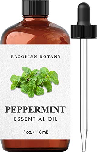 Brooklyn Botany Peppermint Essential Oil – 100% Pure and Natural – Therapeutic Grade with Dropper - Peppermint Oil for Aromatherapy and Diffuser - 4 Fl. OZ