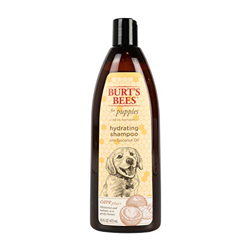 Burt's Bees for Pets Puppies Care Plus+ Natural Hydrating Shampoo With Coconut Oil | Nourishing Puppy and Dog Shampoo for Dogs | Sulfate & Paraben Free, pH Balanced for Dogs - Made in USA, 16 Oz