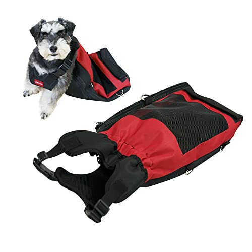 BUVUB Adjustable Dog Drag Bag for Paralyzed Rear Legs, Protect Chest and Limbs from Scratches, Durable Outdoor Indoor Drag Bag for Disabled Dogs Wheelchair Alternative (M)