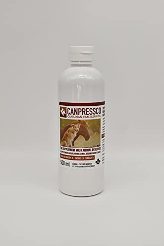 Canpressco Camelina Oil 500 ml Bottle | Omega 3 Oil Supplement for Equine, Canine and Feline Joint, Coat and Skin Health