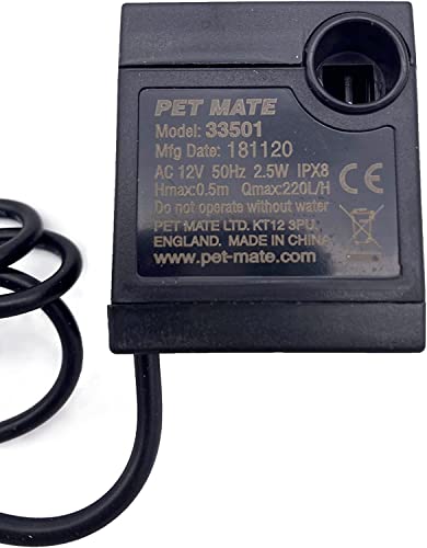 Cat Mate Replacement Pump for Pet Fountain (Power Adapter Not Included)