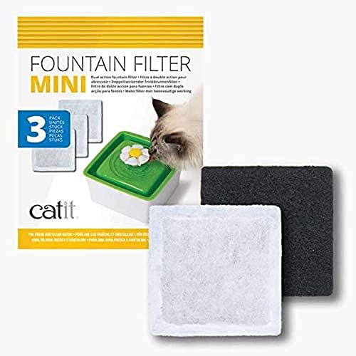 Catit Senses 2.0 Mini Cat Water Fountain Filters, 3 Pack,Green