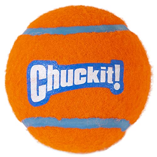 Chuckit! Dog Tennis Ball Dog Toy, Large (3 Inch Diameter) for dogs 60-100 lbs, Pack of 2