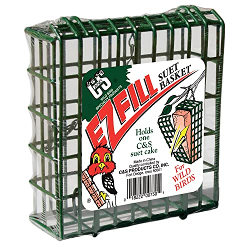 C&S Wild Bird EZ Fill Suet Basket, Green