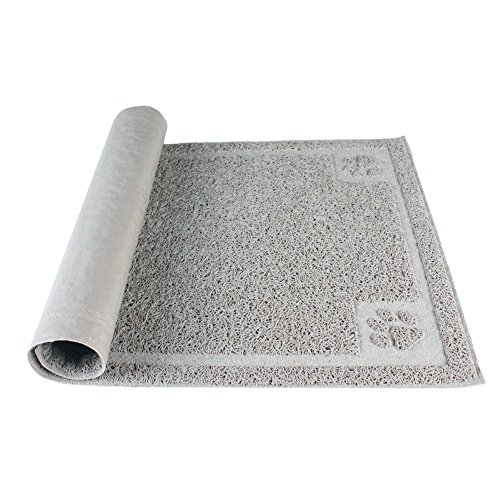 Darkyazi Pet Feeding Mat Large for Dogs and Cats,24"×16" Flexible and Easy to Clean Feeding Mat,Best for Non Slip Waterproof Feeding Mat. (Gray Sand)