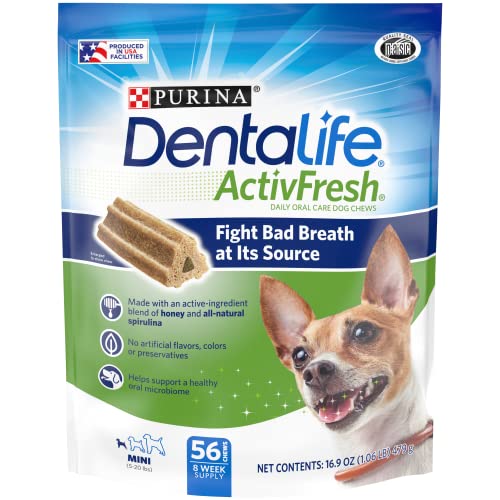 Dentalife Purina ActivFresh Daily Oral Care Mini Dog Chews - 56 Treats