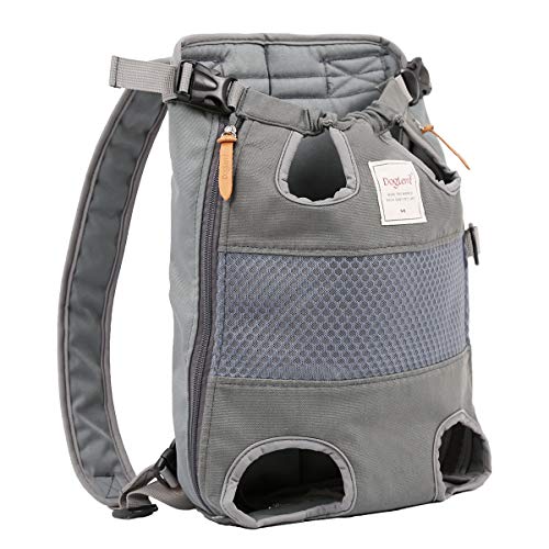 Dog Carrier Backpack - Legs Out Front - Facing Pet Carrier Backpack for Small Medium Large Dogs, Airline Approved Handsa - Canvas Mesh Free Cat Travel Bag for Walking Hiking Bike and Motorcycle