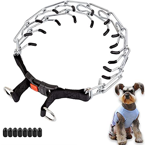 Dog Prong Collar, Amenpoki Dog Pinch Training Collar with Quick Release Snap for Small Medium Large Dogs
