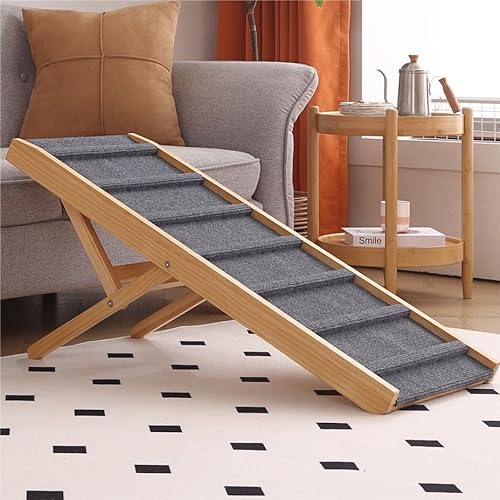 Dog Ramp for Small Large Dogs,Ramp for Dogs to Get on High Beds,Dog Pet Ramp Stairs Steps for Bed Car Couch SUV,Foldable Dog Ramp Holds 220 Pounds