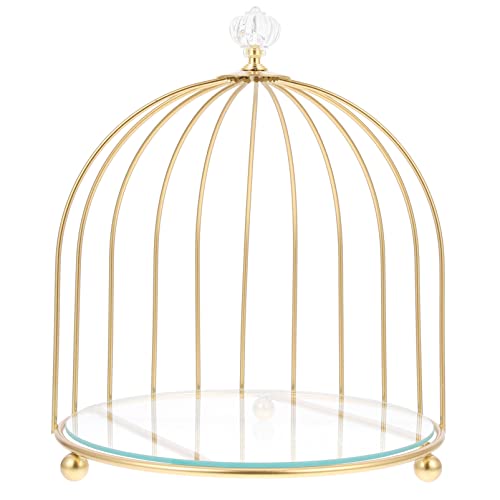 Earring Organizer Gold Metal Cupcake Stand Bird Cage Dessert Stand, Dessert Display Stand Cake Holder for Wedding, Party, Birthday, Shower Celebrations, Table Decorations Wedding Decor