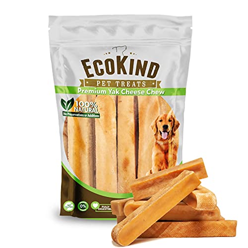 Ecokind Himalayan Dog Chews, Healthy Dog Treats, Odorless Dog Chews, Rawhide Free, Long Lasting Dog Bones for Aggressive Chewers, Indoors & Outdoor Use, Made in The Himalayans, Large (Pack of 4)