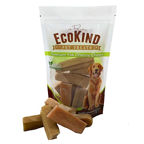 EcoKind Himalayan Gold Yak Cheese Dog Chew for Small Dogs, Healthy Dog Treats, Odorless, Long Lasting Dog Bones for Dogs, Rawhide Free, Made in The Himalayans, Small (Pack of 4)