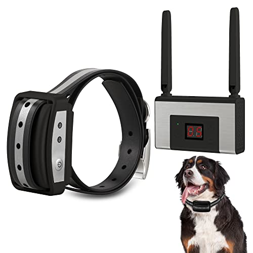 FOCUSER Electric Wireless Dog Fence System, Pet Containment System for Dogs and Pets with Waterproof and Rechargeable Collar Receiver for one Dog Container Boundary System (Black)