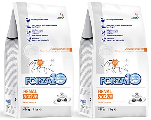 Forza10 Active Kidney Renal Cat Food for Adult Cats, Kidney Cat Food Dry for Heart and Renal Problems, Wild Caught Anchovy Flavor, 2 Pound Bag