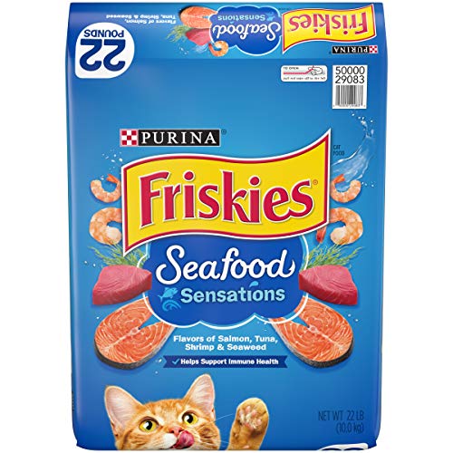 Friskies Dry Cat Food, Seafood Sensations - 22 lb. Bag