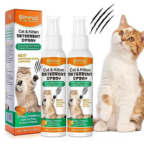 FSLHCY Cat Deterrent Spray 240ML Cat Repellent Spray Suit for Indoor & Outdoor, Anti Cat Scratch Deterrent for Furniture, Plants, Sofas, Rugs, Curtains, Safe for Children (240ml)