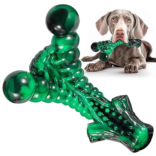 Furdog Dog Toys Indestructible Tough Dog Toys for Aggressive Chewers with Bacon Flavored,Hard Nylon Dog Chew Toy for Teeth Cleaning,Large Dog Bones for Large Dogs Medium Dogs Breed