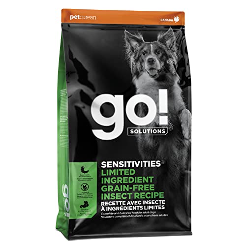 GO! SOLUTIONS Sensitivities Limited Ingredients Dry Dog Food - Insect Recipe - Complete & Balanced Nutrition for All Life Stages, 3.5 lbs