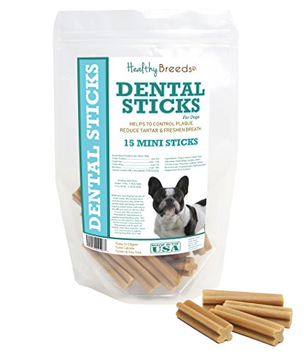 Healthy Breeds French Bulldog Dental Sticks Minis 15 Count