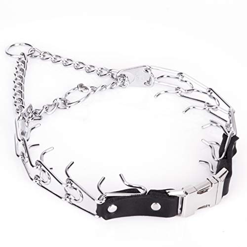 Herm Sprenger Prong Collar for Dog Training with Easy Quick Release Buckle - German Made Dog Collar with Chrome Plated Stainless Steel 3.0mm Prongs for Large - Extra Large Dogs (20-25" Neck)