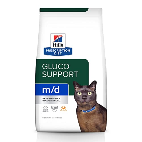 Hill's Prescription Diet m/d GlucoSupport Chicken Flavor Dry Cat Food, Veterinary Diet, 8.5 lb. Bag