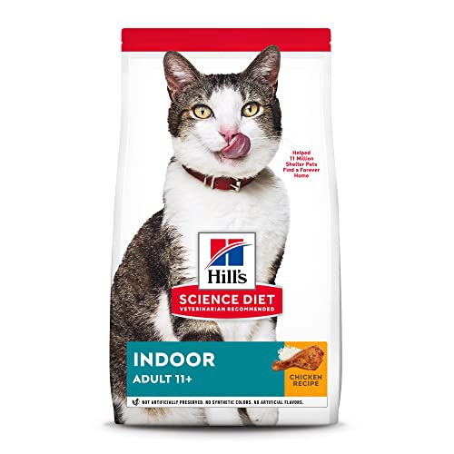 Hill's Science Diet Dry Cat Food, Adult 11+, Indoor, Chicken Recipe, 3.5 lb. Bag