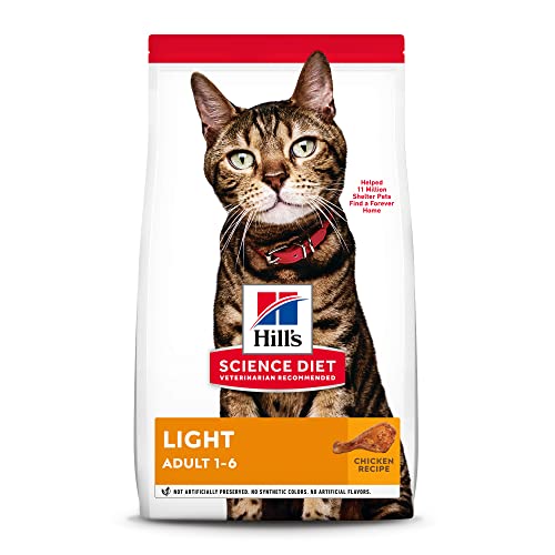 Hill's Science Diet Dry Cat Food, Adult, Light for Healthy Weight & Weight Management, Chicken Recipe, 4 lb. Bag