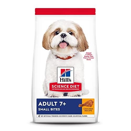 Hill's Science Diet Dry Dog Food, Adult 7+ for Senior Dogs, Small Bites, Chicken Meal, Barley & Brown Rice Recipe, 5 lb. Bag