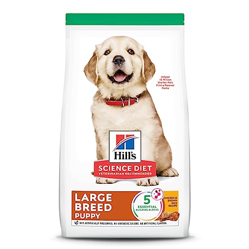 Hill's Science Diet Dry Dog Food, Puppy, Large Breeds, With Real Meat And Whole Grains, Chicken Meal And Oats Recipe, 15.5 lb. Bag