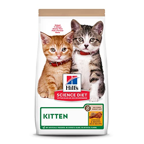 Hill's Science Diet Kitten No Corn, Wheat or Soy Dry Cat Food, Chicken Recipe, 3.5 lb. Bag