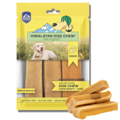 Himalayan Dog Chew Original Yak Cheese Dog Chews, 100% Natural, Long Lasting, Gluten Free, Healthy & Safe Dog Treats, Lactose & Grain Free, Protein Rich, Mixed Sizes, Dogs 65 Lbs & Smaller