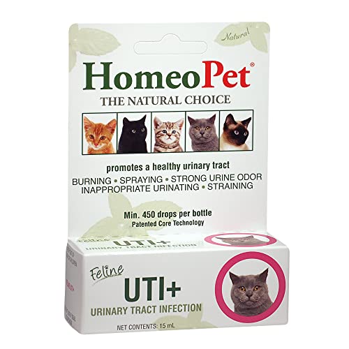 HomeoPet UTI Plus Urinary Tract Infection, Urinary Tract Support for Cats, 15 Milliliters