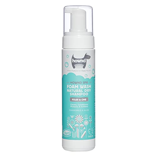 HOWND SPA 4-in-1 Foam Wash Natural Dry Shampoo for Dogs Or Puppies - Fast Drying, Waterless - Made with Lemongrass, Orange & Rose to Clean, Condition, & Protect - Safe for All Breeds - 8.5oz