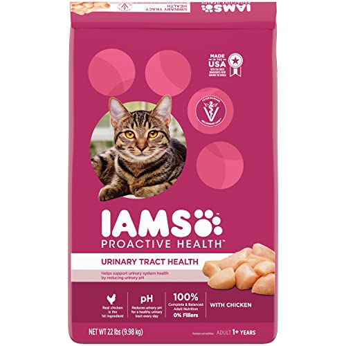 IAMS Proactive Health Adult Urinary Tract Healthy Dry Cat Food with Chicken Cat Kibble, 22 lb. Bag