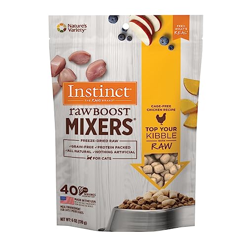 Instinct Raw Boost Mixers Freeze Dried Raw Cat Food Topper, Grain Free Cat Food Topper 6 Ounce (Pack of 1)