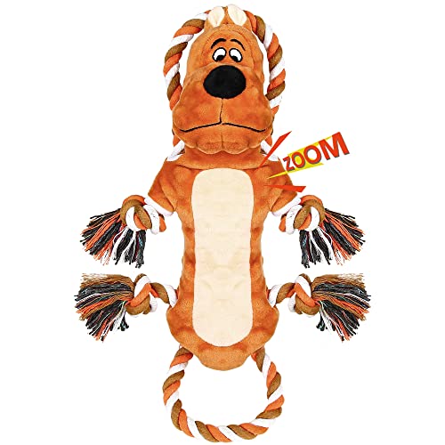 IOKHEIRA Dog Squeaky Toys, Tug of War Dog Plush Toy for Large Breed, Cute Animals Toys with Cotton Material and Crinkle Paper,Tough Chewing Toys for Puppy Breed