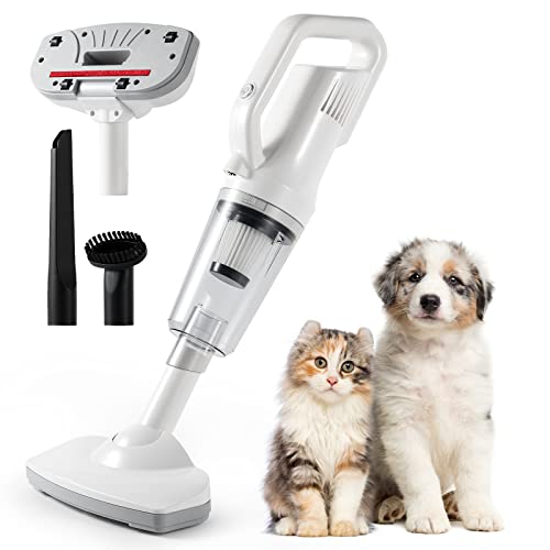 iPettie Cordless Pet Hair Vacuum 12000 PA Powerful Suction with LED Light, 4 Different Nozzles, Cat Hair or Dog Hair Vacuum for Shedding, Portable Handheld Vacuum for Pet Hair