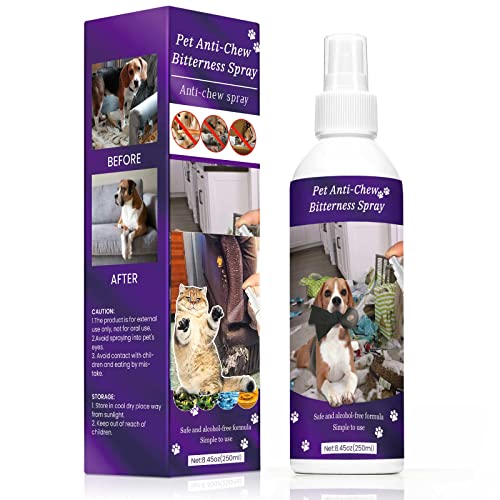 JOPROCH Bitter Apple Spray for Dogs to Stop Chewing, 250ML - Effective Dog & Cat Deterrent Spray for Furniture, Plants, Floor, Safe No Chew Spray for Dogs to Easily Create Restricted Areas