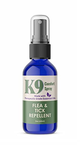 K9 Comfort Spray Flea and Tick Repellent | 100% Natural Ingredients | Therapeutic Grade Essential Oils