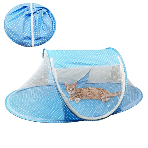 kathson Cat Tent Outdoor Pop-Up Pet Enclosure Tent Portable Small Animal Playpen Foldable Bearded Dragon Playpen for Kitten Puppy Rabbits Bunny Lizards and Other Small Animals