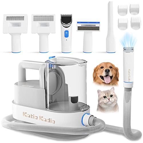 Katio Kadio Dog Groomer Pet Hair Remover Vacuum - 2.5 L Dust Cup, 5 Professional Grooming Shedding Tools for Dogs Cats and Other Animals